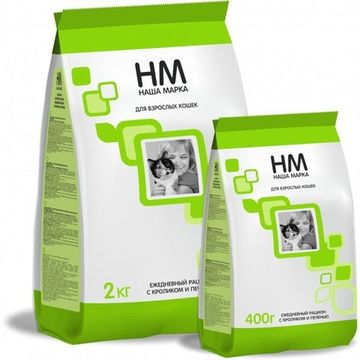 Наша Марка для взрослых кошек и котов, кролик и печень