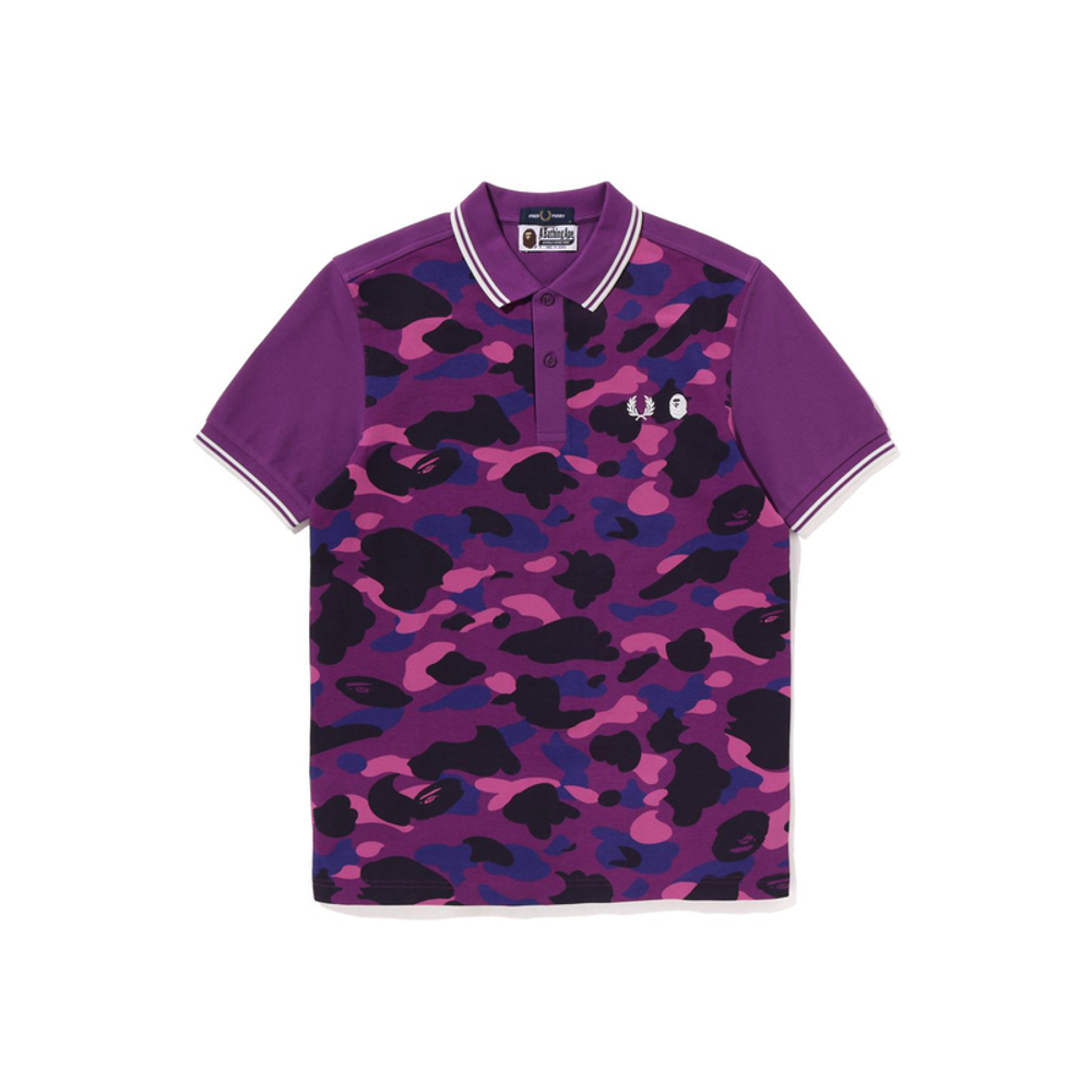 A Bathing Ape X Fred Perry Color Camo Polo фиолетовый PPX