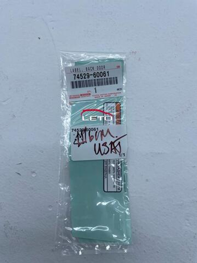 Табличка 110х11 74529-60061 7452960061