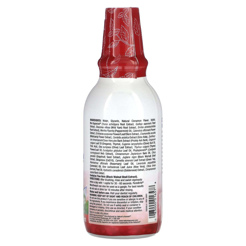 Nature's Answer, PerioBrite, ополаскиватель для рта с ксилитолом, корица и мята, 480 мл (16 жидк. унций)