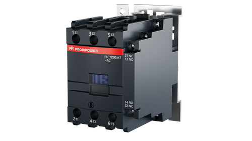 Контактор Prompower PLC1D95M7 серии Pulse, ток 95А, 3 полюса, доп контакт 1НО+1НЗ, катушка 230AC