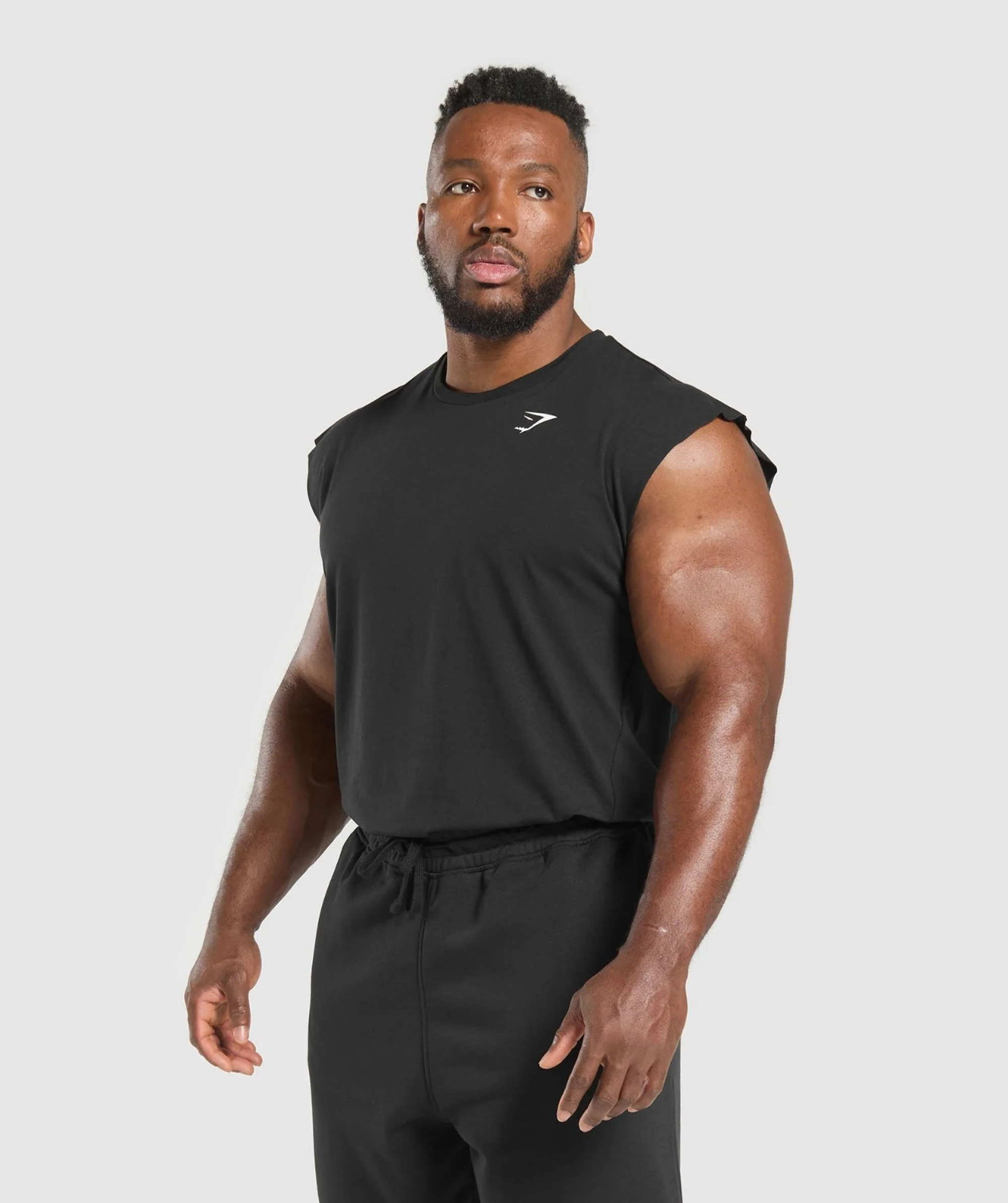 Майка GYMSHARK Critical Cut Off Tank Black