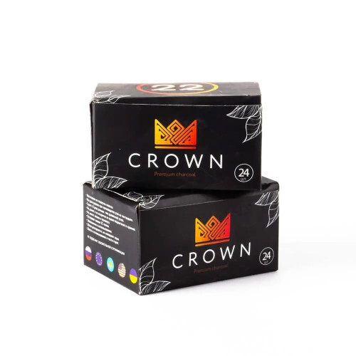 Уголь кокосовый Crown 22мм/24шт (0,25кг)