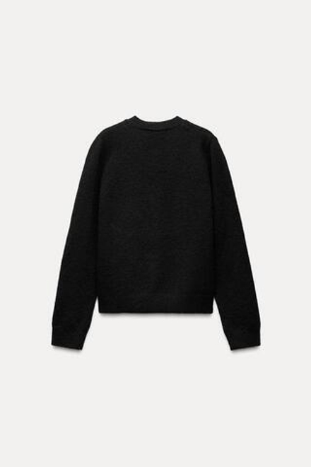 ZARA КАРДИГАН С ПУГОВИЦАМИ И БАНТАМИ, ЧЕРНЫЙ