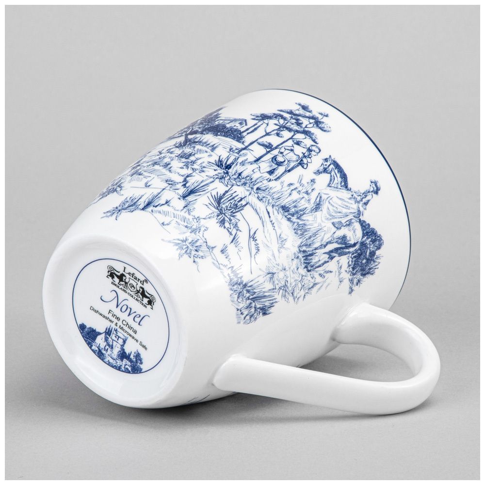 НАБОР КРУЖЕК LEFARD "NOVEL" НА ДЕРЕВ. ПОДСТАВКЕ 4 ШТ. 380 МЛ (КОР=6НАБ.)