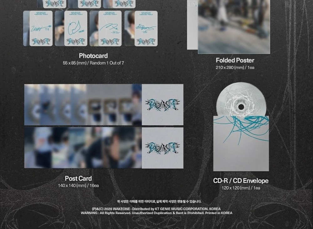 (ПРЕДЗАКАЗ) Альбом ALPHA DRIVE ONE - UNBREAKABLE : BEAST 2nd Mini Album NEST Version