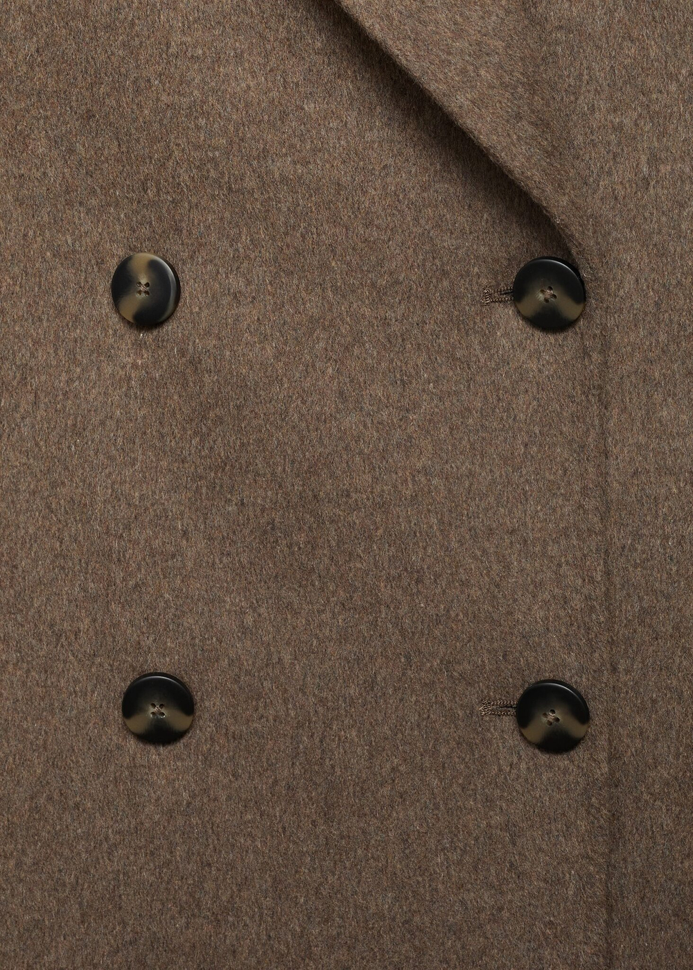 MANGO Шерстяное пальто оверсайз, светло-коричневый