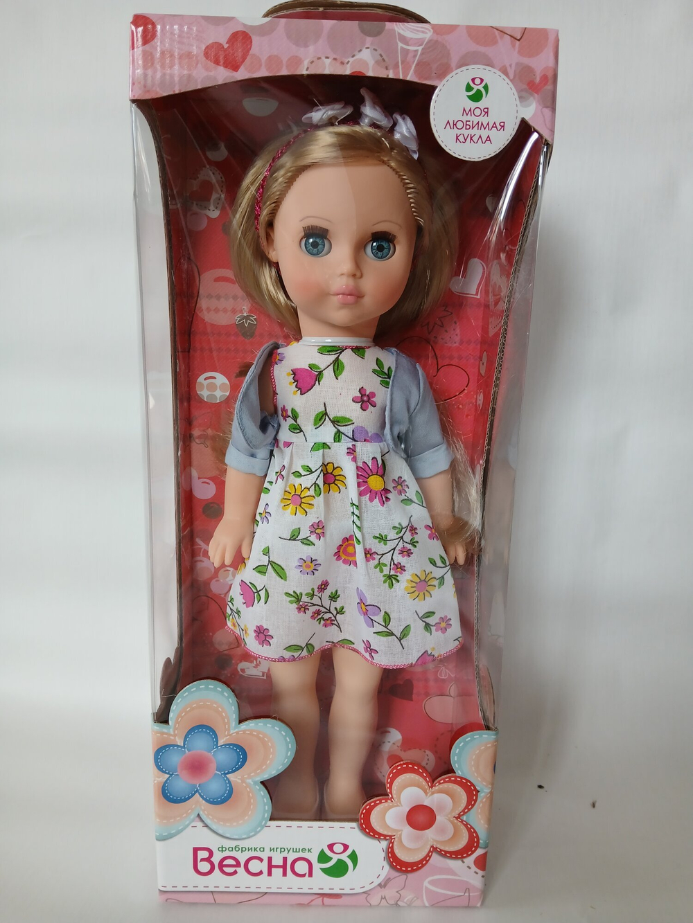 Кукла Весна "Мила 11" закрывает глаза, высота 35 см, с аксессуарами, пластик, текстиль, арт. В3013