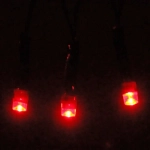 Гирлянда для дома 1,5м 12 ламп LED зелёный пров.,8 реж, IP-20, Красный