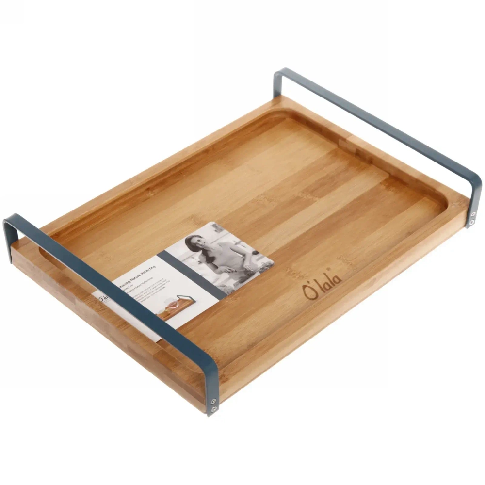 Поднос для завтрака «O'lala» 34*24*7,2см с металлическими ручками