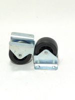 Колеса для мебели, дивана кресла тумб шкафов чемодановс резиновым роликом 45 мм Высота конструкции 51,5мм/2 штуки