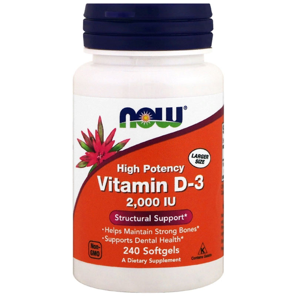 NOW Vitamin D3-2000 (240 капс.) [M]