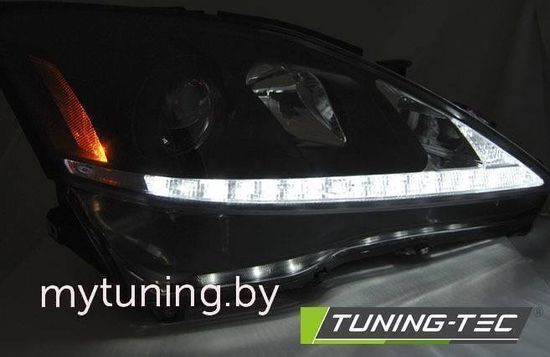 Передние фары BLACK DRL для Lexus IS 2(II)