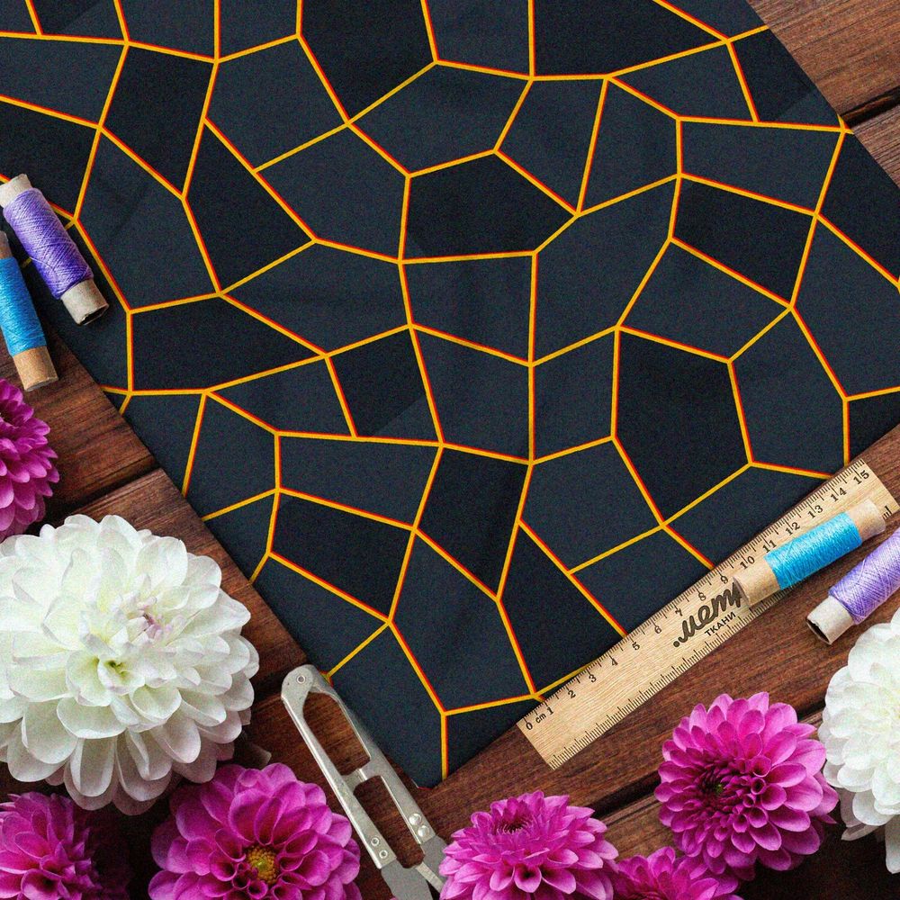 Ткань дюспо тёмный витраж с проблесками света