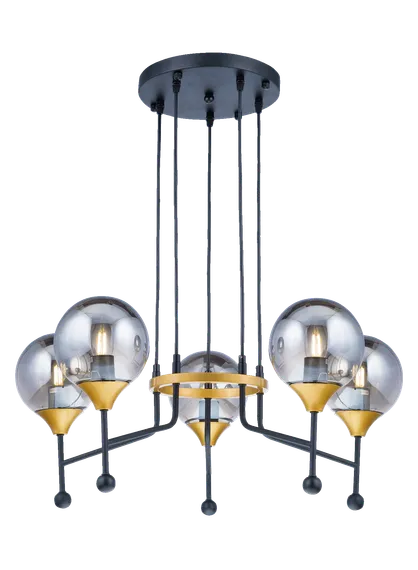 81908/5 BLACK+GOLD (1) Люстра Veneto Luce