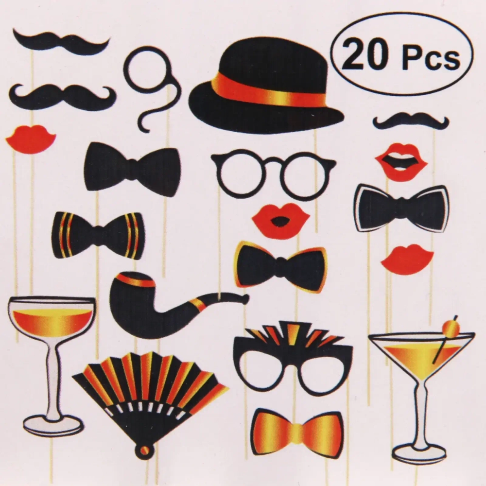 Фотобутафория «Светский вечер» набор 20 предметов