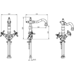 Смеситель для раковины Boheme Flora 292-FL