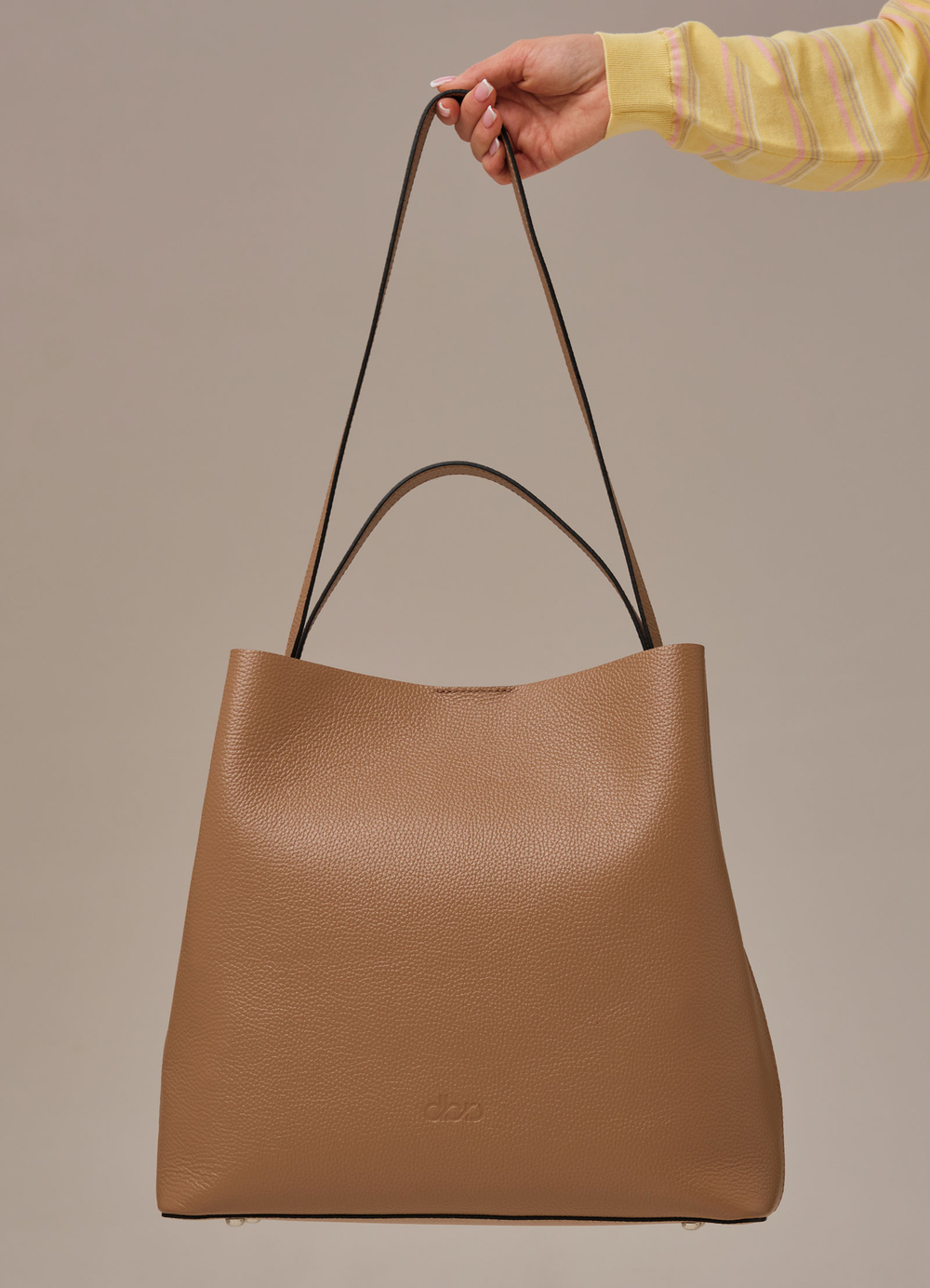 Кожаная сумка шоппер Olga DBR 30948 коричневый капучино