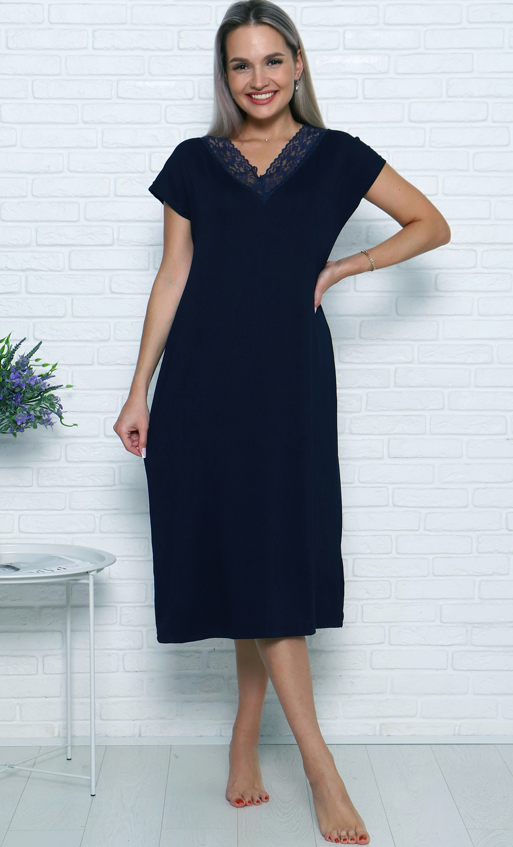 [m]Сорочка вискоза кор.рукав С-3992