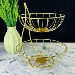 Lenardi 401-048 Двухъярусная фруктовница/конфетница 26см (х8)Металл