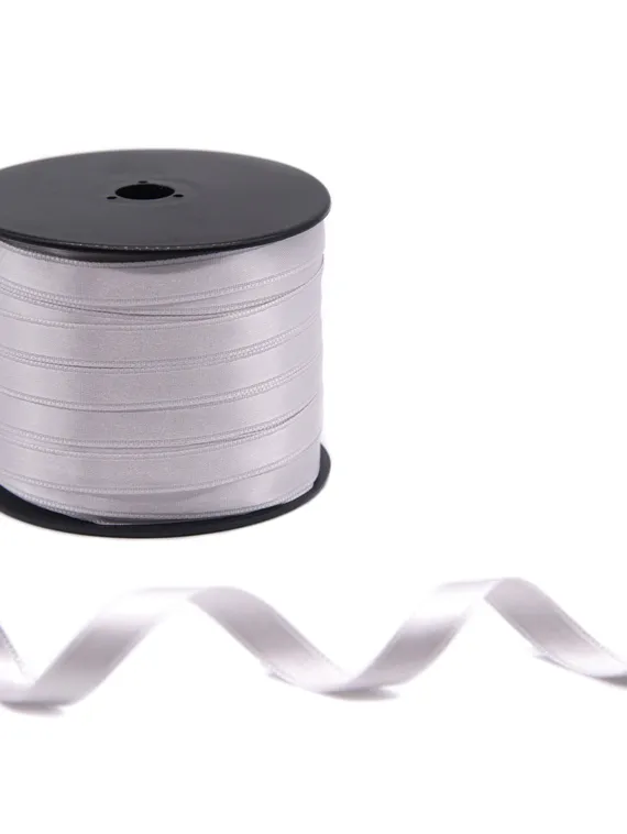 Лента атласная, 10 мм, серый 166