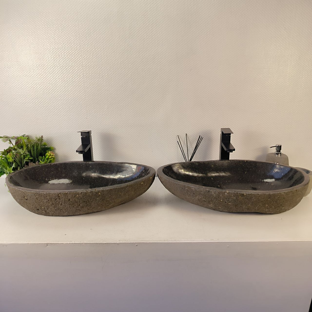 Раковина из речного камня ПАРА! RS-65341 64*38*15 0866