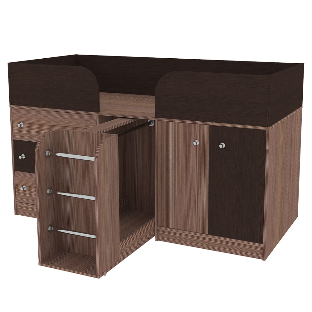 Кровать-чердак КарИВи Малыш 4 Бодего Темный Венге