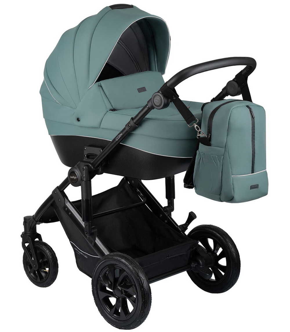Детская коляска Indigo Coin 3 в 1 зеленый