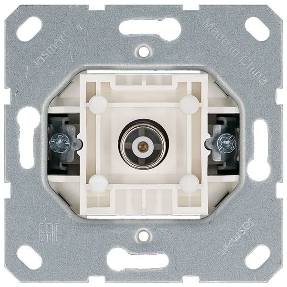 Розетка TV Φ9.5mm оконечная с накладкой, цвет Антрацит