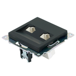 Розетка компьютерная 2-местная RJ-45 (механизм) ,STEKKER ,GLS00-7109-05, серия Катрин, черный 50007