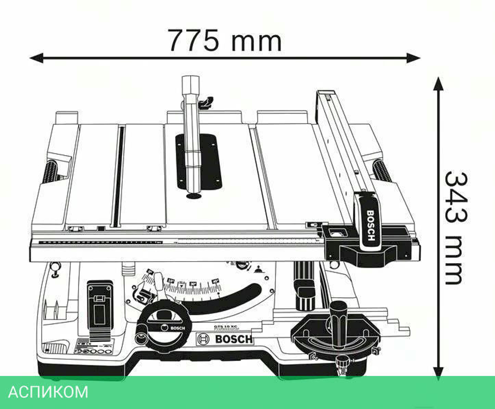 Дисковая (циркулярная) пила Bosch GTS 10 XC Professional (0601B30400)