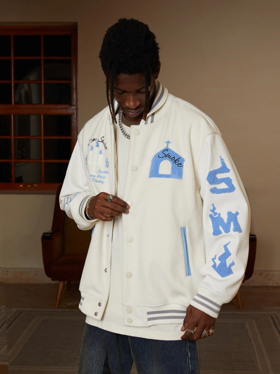 Бомбер DONSMOKE "Church Logo" Varsity Jacket