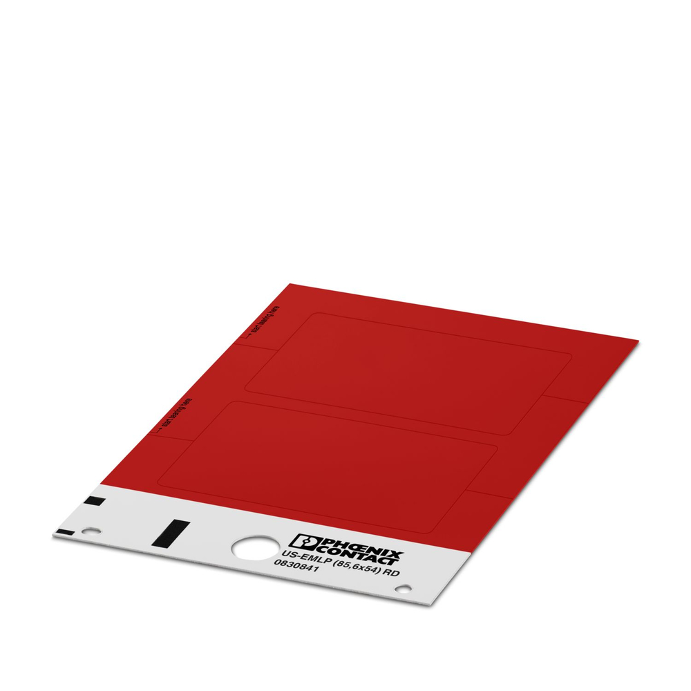 0830841 - US-EMLP (85,6X54) RD - Пластиковая табличка