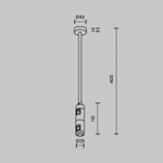 Основание на штанге Maytoni Accessories for tracks Flarity TRA158C-D1-BS
