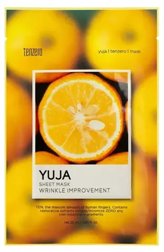 Тканевая маска с экстрактом юдзу TENZERO Yuja Sheet Mask