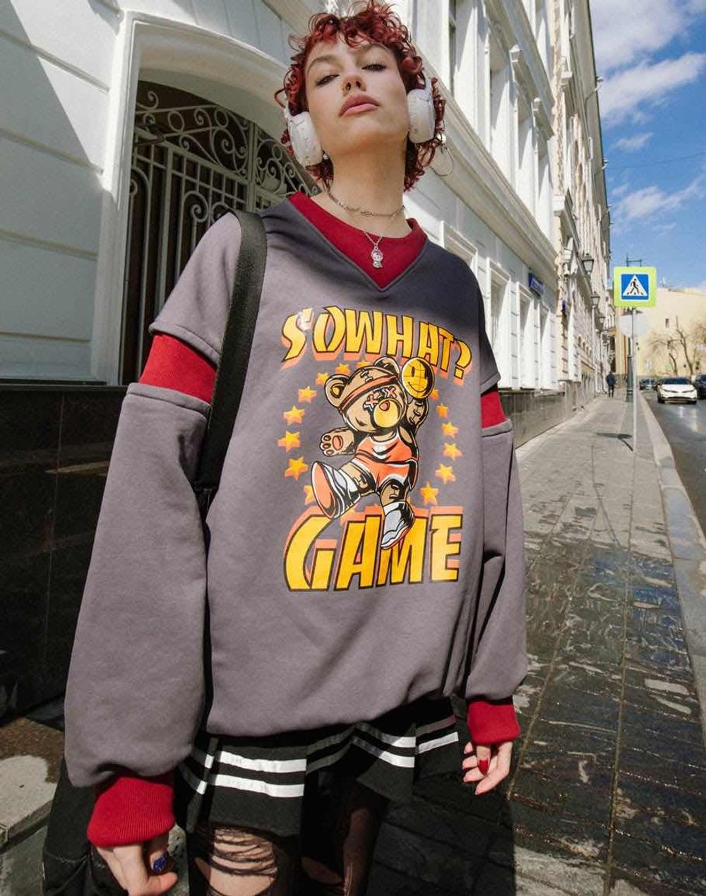 Толстовка SoWhat? Game Серая