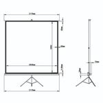 Экран проекционный на треноге (200х200 см), матовый, 1:1, BRAUBERG "TRIPOD", 236731