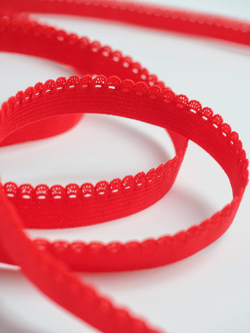 Резинка бельевая алая ажурная ширина 9 мм (с учетом фестона)