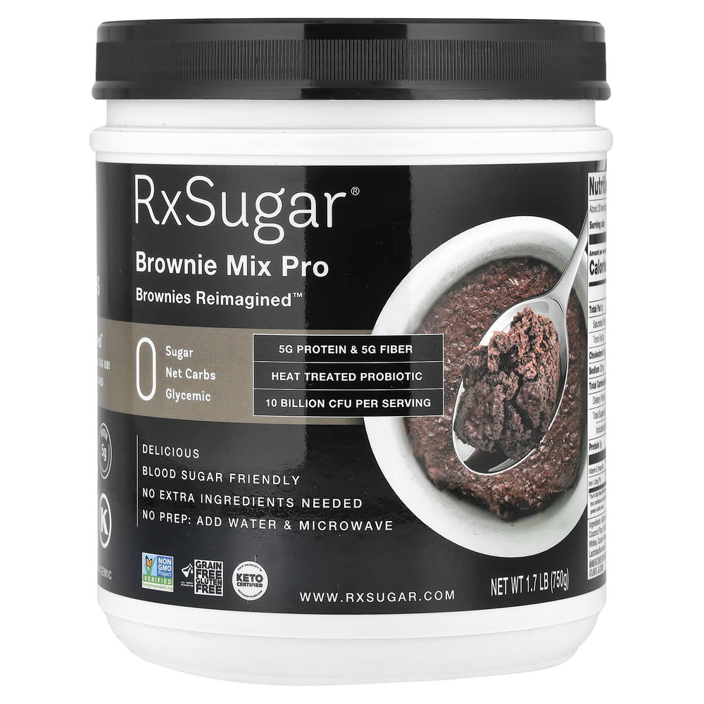 RxSugar, Brownie Mix Pro, 750 г (1,7 фунта)