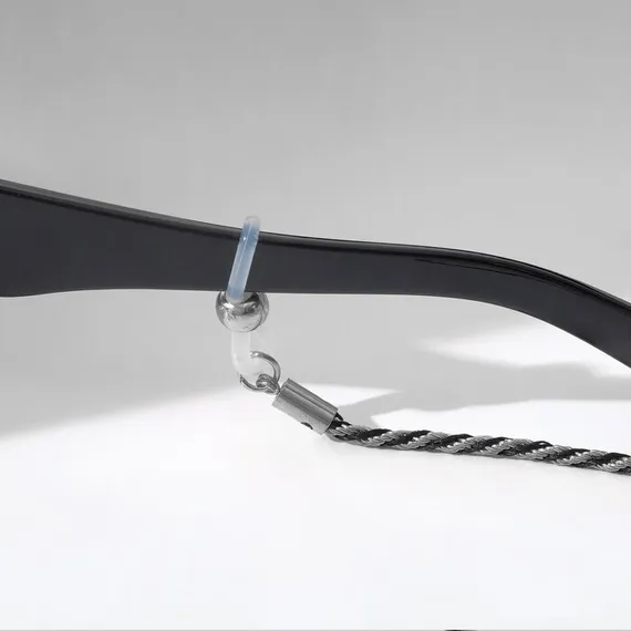 Цепочка для очков &quot;Эстетика&quot; №32, цвет чёрно-серебристый, 70 см