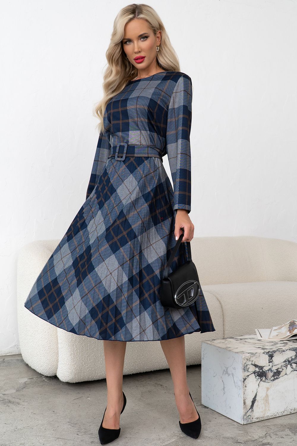 Платье Сильвия (серый/коричневый) Р11-1086/18 Nikol