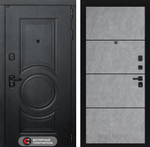 Дверь входная Лабиринт GRAND 25 Бетон светлый (черная вставка) металлическая