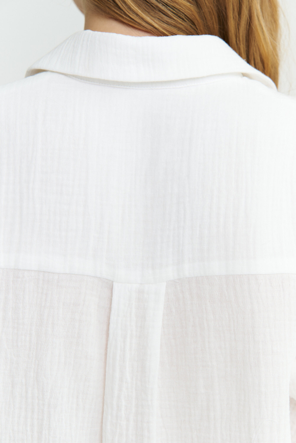 Муслиновая рубашка удлиненная