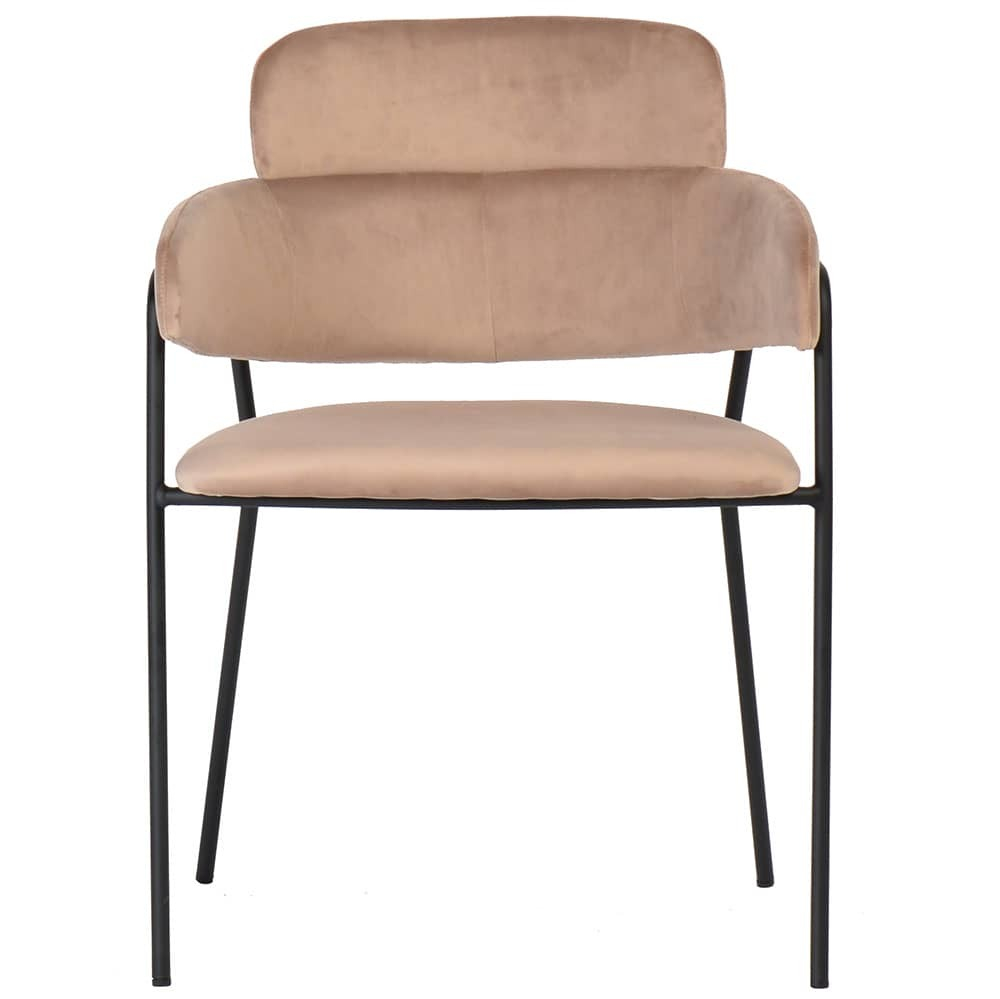 Стул Napoli латте с черными ножками