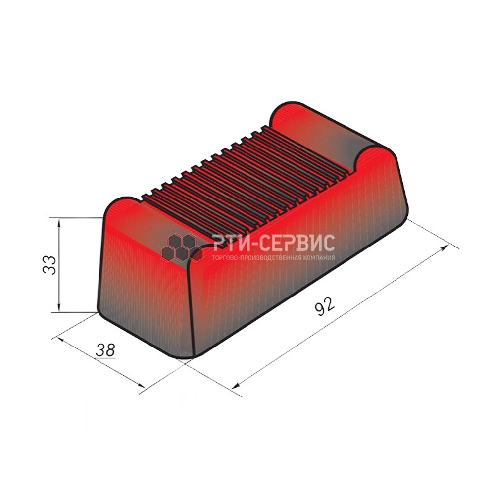 Резиновая накладка (РТИ-СЕРВИС 1060) для страховочной стойки под автомобиль 2 т.