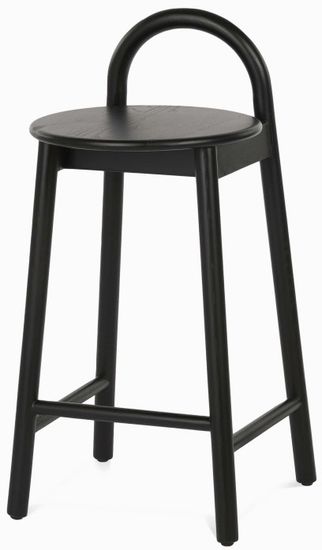 Полубарный стул Circle черное дерево 