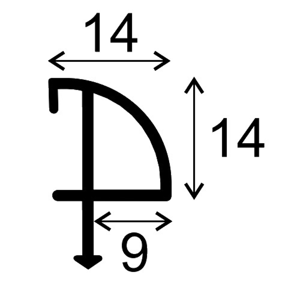 ПГ 14*14мм "DO-4" 2,7м Венге (30) плинтус-галтель ламинир. алюм.