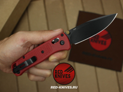 Нож Benchmade 535 Bugout - нейлон бургунди, черный клинок RK/Н126