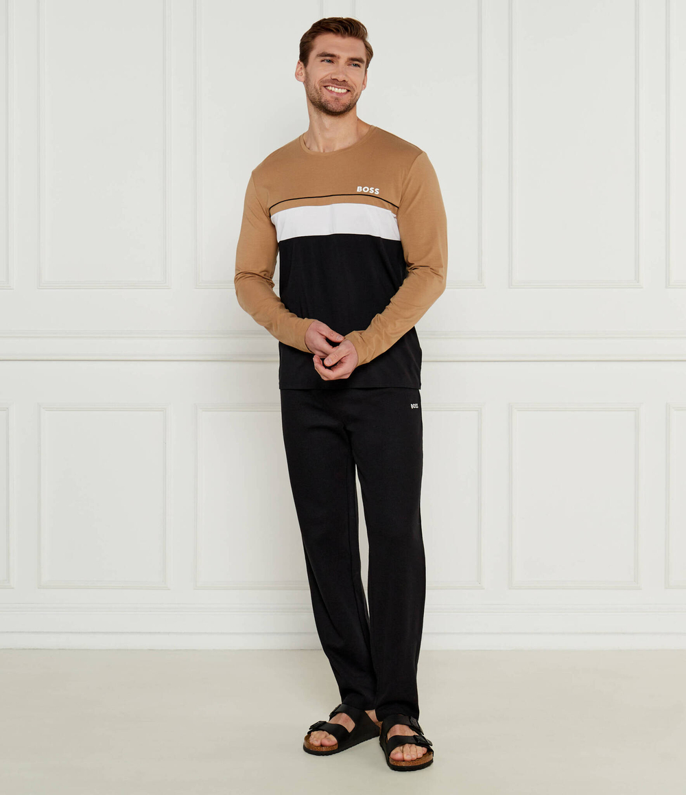 Пижамные брюки Waffle BOSS BLACK - черный(50479388)