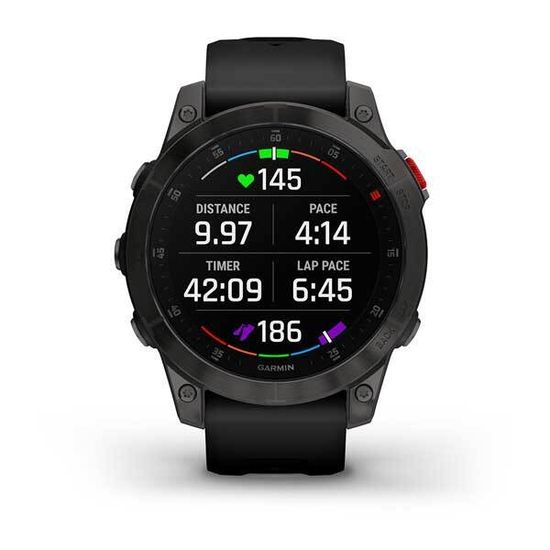 Умные часы Garmin Epix (Gen 2) Sapphire титановый черный DLC